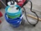 Bucket, stool, and sprayer