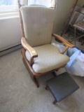 Chair and footstool