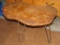 Wooden table with hairpin legs