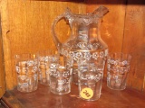 Water pitcher with glasses