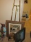 Large easel and artwork