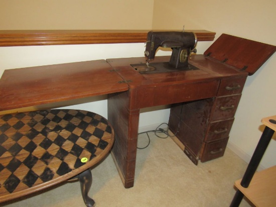 Kenmore sewing machine with cabinet