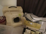 Small sewing machine and attachments