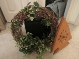 Foot stool and wreath