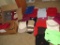 3 boxes of women's sweaters and clothing