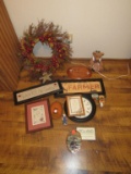 Wreath and plaques