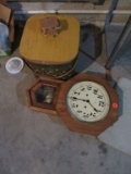 Picnic basket and clock