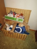 Stuffed animals and storage container