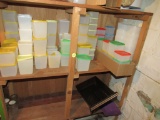 Large assortment of plastic containers