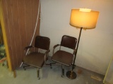 2 chairs and lamp