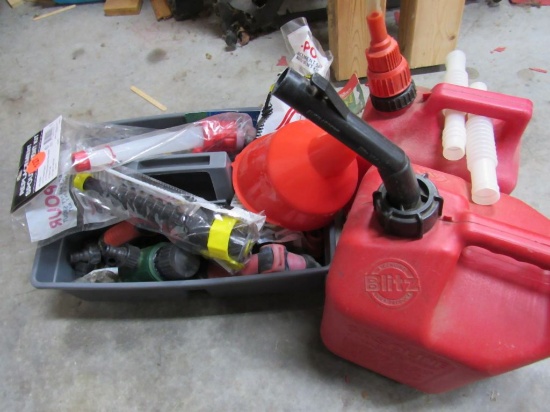 Gas cans and hose nozzles