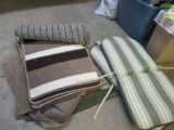 Chair cushions and indoor rugs