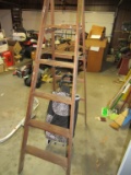 Step ladder, brooms and more