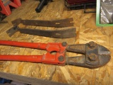 Bolt cutter and pry bars