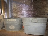 2 galvanized pans