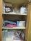 closet containing craft supplies