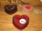3 heart dishes