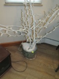 Lighted tree and pot