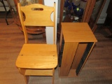 Folding wooden chair/ step stool