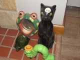 Cat, turtle and worm