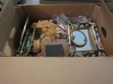 Box of decorative mirrors and decorations