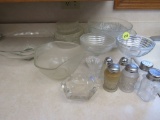 Clear glass and salt and pepper lot