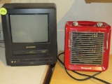 Small TV and fan