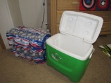 Cooler and water