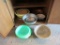 Grouping of bowls and plasticware