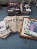 Old newspapers and books