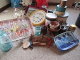 Tins, clock and others