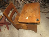 Older wooden school desk