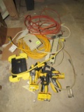 Extension cords and clamps
