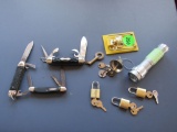 Pocket knives and keys