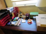 Contents on top of desk