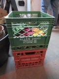 Milk crates and gloves