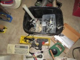 Glue gun, tape measures, and more