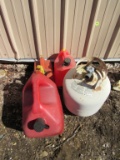 Gas cans and propane tank
