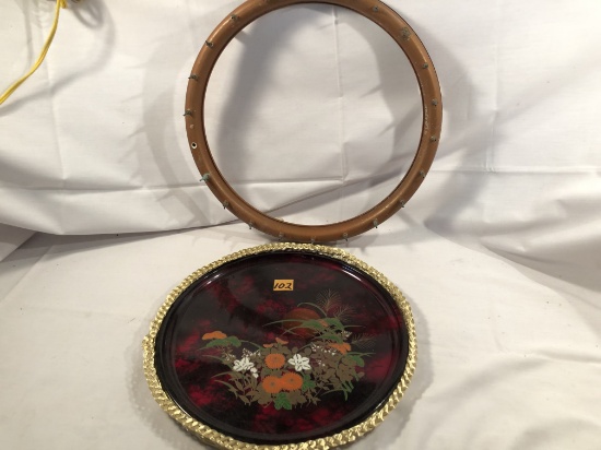 Decorative tray & weave wheel