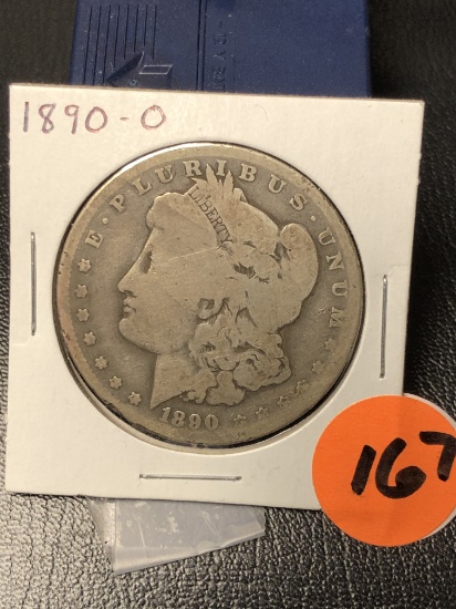 1890-0 Morgan silver dollar`