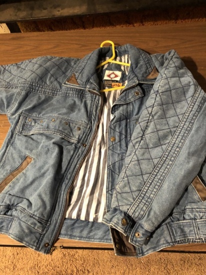 Leather touch Jean Jacket