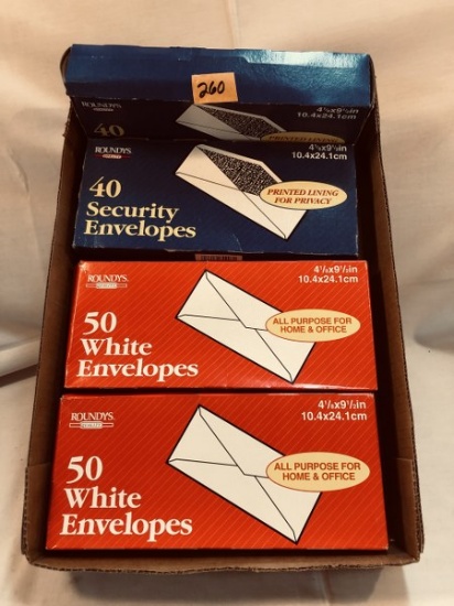 4 boxes of envelopes. 180 count