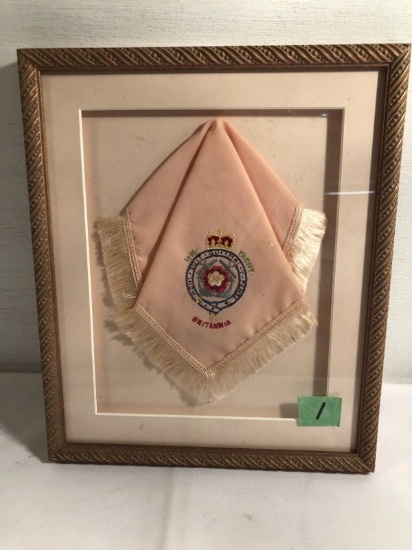 Framed Cloth Dated 1957 on back