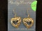 ladies earrings Gold over Sterling Silver