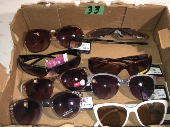 8 Pair of different style sunglasses NWTags