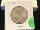 1939 Walking  Liberty half dollar