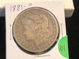 1881-O Morgan Silver Dollar