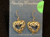 ladies earrings Gold over Sterling Silver