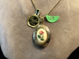 ladies necklace with locket with 24in chain