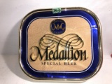 Special Beer Medallion sign lights when in window